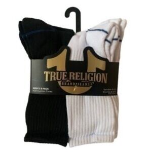 True Religion Men’s 8 pack Half Cushion Crews
Sock Size 10-13
Show Size 8-12.5